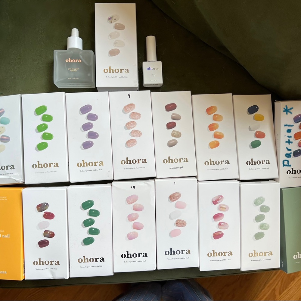 Ohora Gel Nails Lot of 16 full and 1 partial set